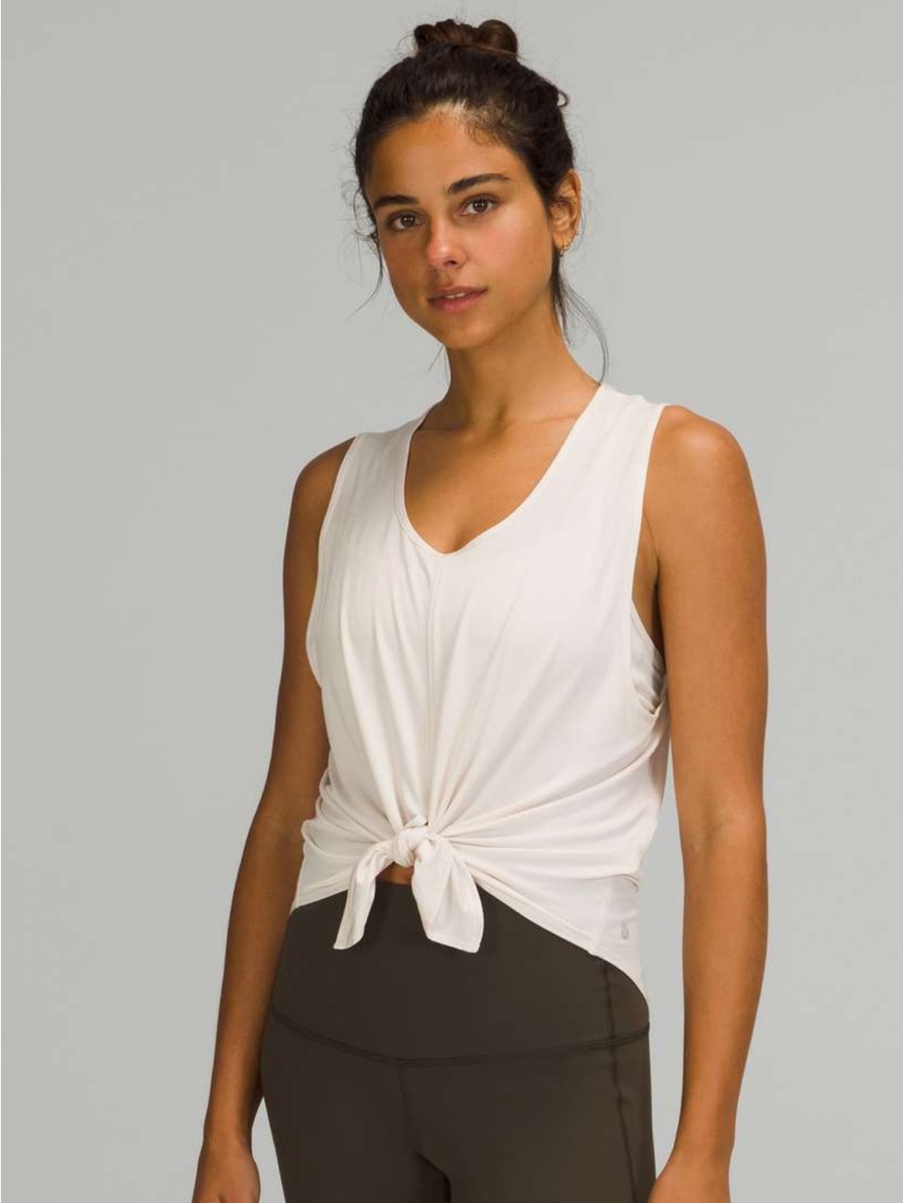 Lululemon Flow Y 2-in-1 Yoga Tank Top Light support sports bra orange theory